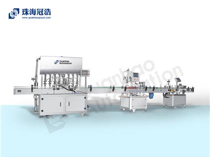 自動化膏體、液體灌裝、旋蓋、貼標生產(chǎn)線